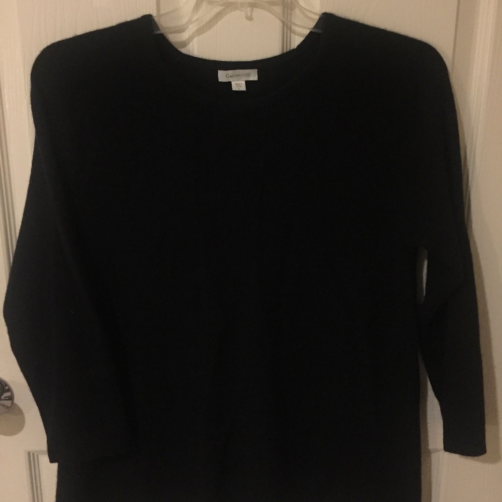 Garnet Hill long sleeves cashmere top